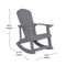 Flash Furniture Gray Adirondack Rockers - Teal Cushions, 2PK 2-JJ-C14705-CSNTL-GY-GG - alternate 8